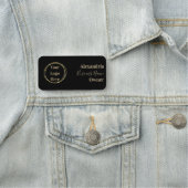 Custom Modern Black Gold Mitarbeiter Namensschild (Beispiel)