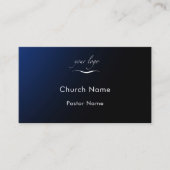 Custom Modern Blue Gradient Church Pastor Minister Visitenkarte (Vorderseite)