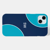 Custom Modern Blue Minimalist Case-Mate iPhone Hülle (Rückseite (Horizontal))