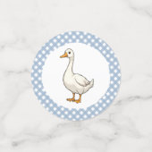 Custom Modern Blue One Albern Gänse Erster Geburts Konfetti (Klein Vorderseite)