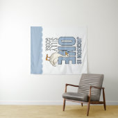 Custom Modern Blue One Albern Gänse Erster Geburts Wandteppich (Beispiel (Horizontal))