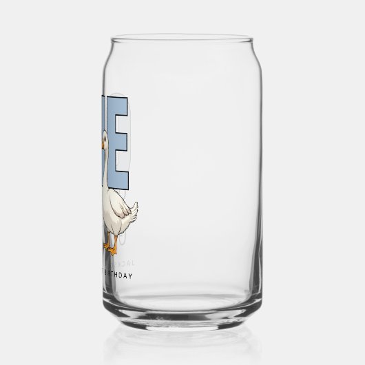 Custom Modern Blue One Silly Goose First Birthday Dosenglas (Links)