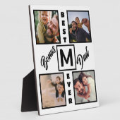 Custom Modern Bonus Vater Stepdad 4 Foto Collage Fotoplatte (Seite)