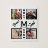 Custom Modern Bonus Vater Stepdad 4 Foto Collage Puzzle (Vertikal)