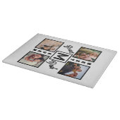 Custom Modern Bonus Vater Stepdad 4 Foto Collage Schneidebrett (Ecke)