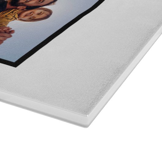 Custom Modern Bonus Vater Stepdad 4 Foto Collage Schneidebrett (Ecke)