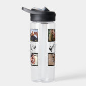 Custom Modern Bonus Vater Stepdad 4 Foto Collage Trinkflasche (Rechts)