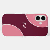 Custom Modern Bordeaux Pink Minimalist Case-Mate iPhone Hülle (Rückseite (Horizontal))