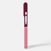 Custom Modern Bordeaux Pink Minimalist Case-Mate iPhone Hülle (Rückseite / Links)