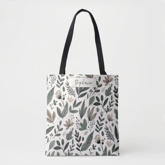 Custom Modern Botanical Everyday Style Tasche (Vorderseite)