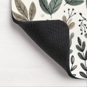 Custom Modern Botanical Office Pattern Mousepad (Ecke)