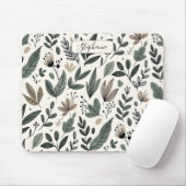 Custom Modern Botanical Office Pattern Mousepad (Mit Mouse)