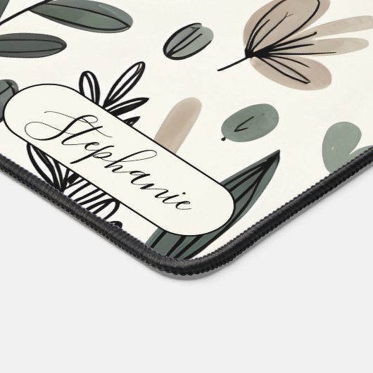 Custom Modern Botanical Workspace Design Schreibtischunterlage (Ecke)