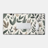Custom Modern Botanical Workspace Design Schreibtischunterlage (Tastatur & Maus)