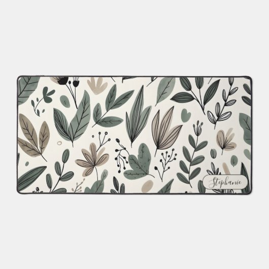 Custom Modern Botanical Workspace Design Schreibtischunterlage (Vorderseite)