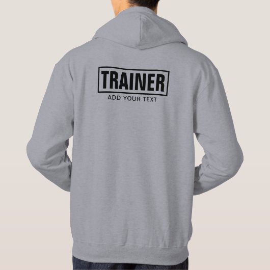 Custom Modern Both Sided Print Mens Grey Trainer Hoodie (Rückseite)