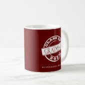 Custom Modern Burgundy Graduate Kaffeetasse (VorderseiteRechts)