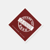 Custom Modern Burgundy Graduate Serviette (Ecke)