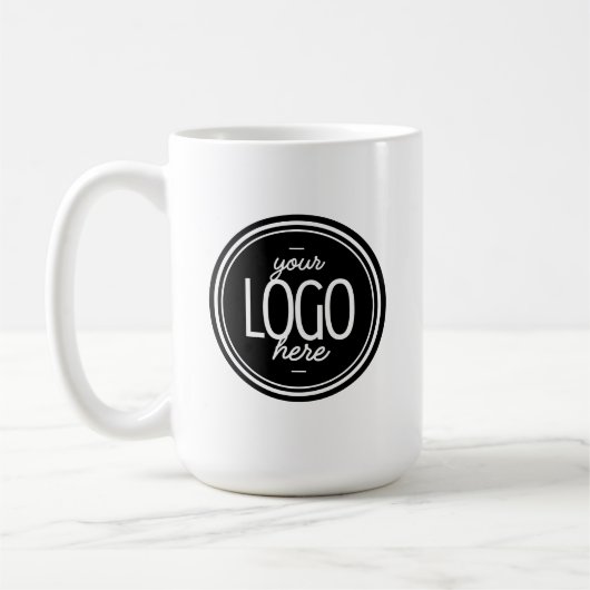 Custom Modern Business Logo Branded Coffee Kaffeetasse (Links)