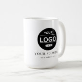 Custom Modern Business Logo Branded Coffee Mug Kaffeetasse (VorderseiteRechts)