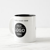 Custom Modern Business Logo Branded Coffee Mug Zweifarbige Tasse (Vorderseite Links)