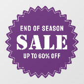 Custom Modern Business Store Sale Fensteraufkleber (Blatt)