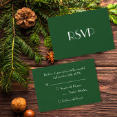 Custom Modern Christmas Green Holiday Party UAWG RSVP Karte