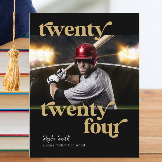 Custom Modern Class of 2024 Foto Abschluss Postkarte