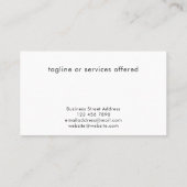 Custom Modern Cool Logo Technology Professional Visitenkarte (Rückseite)