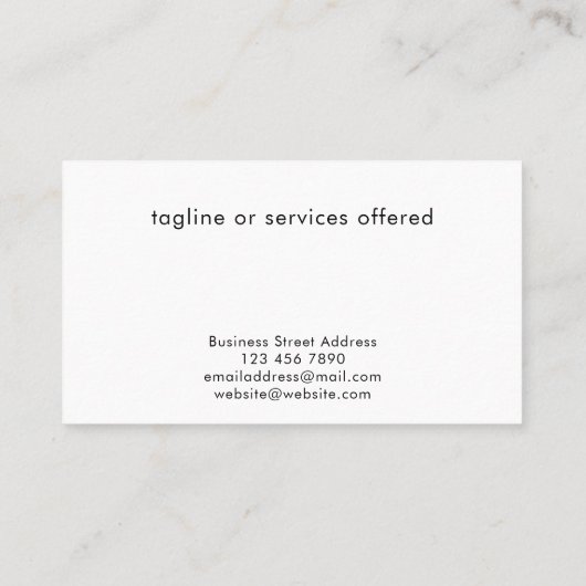 Custom Modern Cool Logo Technology Professional Visitenkarte (Rückseite)