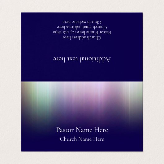 Custom Modern Cool QR Code Christian Church Pastor Visitenkarten (Außenseite Aufgefaltet)