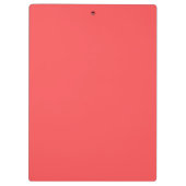 Custom Modern Coral Minimalist Klemmbrett (Rückseite)