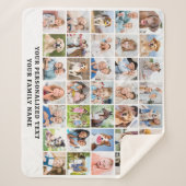 Custom Modern Cute Family Gift 35 Photos Collage Sherpadecke (Vorderseite)
