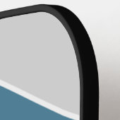 Custom Modern Dark Aquamarin Blue Graue Streifen A Pickleball Schläger (Linke Seite)