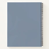 Custom Modern Dusty Blue Elegante Script Recipe Notizblock (Rückseite)