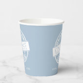 Custom Modern Dusty Blue Graduate Pappbecher (Links)