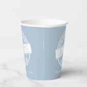 Custom Modern Dusty Blue Graduate Pappbecher (Rechts)