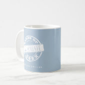 Custom Modern Dusty Blue Kaffeetasse (Vorderseite Links)