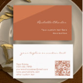 Custom Modern Elegant Copper QR Code Professional Visitenkarte