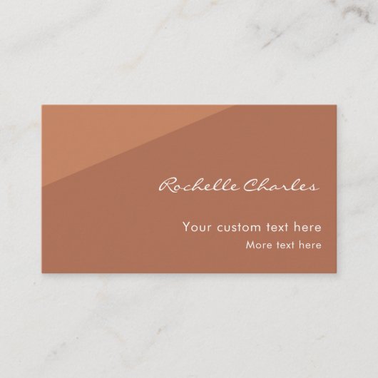 Custom Modern Elegant Copper QR Code Professional Visitenkarte (Vorderseite)