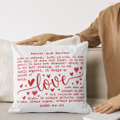Custom Modern Elegant Name & Date Couple Gift Kissen