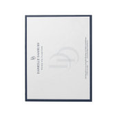 Custom Modern Elegant Navy Wedding Planner  Notizblock (Rotiert)