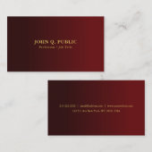 Custom Modern Elegant Professional Gold Text Visitenkarte (Vorne/Hinten)