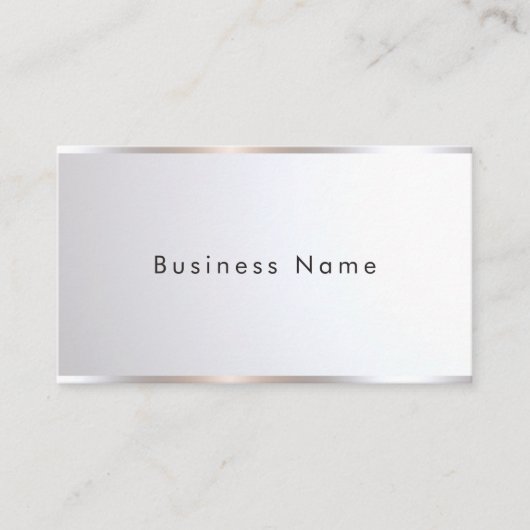 Custom Modern Elegant Professional Template Silver Visitenkarte (Vorderseite)