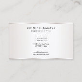 Custom Modern Elegant Simple Template Luxury Visitenkarte (Rückseite)