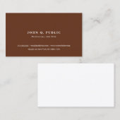 Custom Modern Elegant Simple Template Terracotta Visitenkarte (Vorne/Hinten)