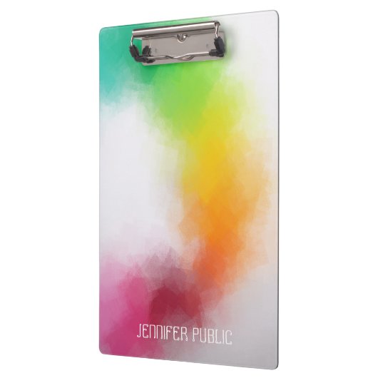 Custom Modern Elegante Abstrakte Kunstwerke Klemmbrett (Links)