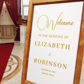 Custom Modern Elegante Gold Script Hochzeit Willko Acrylschild