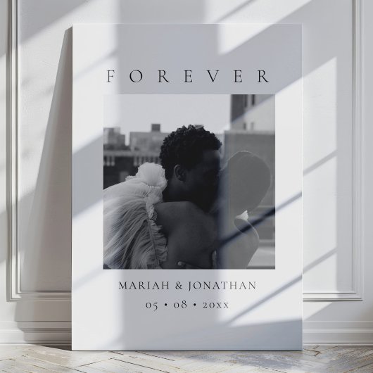 Custom Modern Elegante Minimal Neu verheiratetes G Leinwanddruck