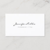 Custom Modern Elegante Minimalistische Typografie  Visitenkarte (Vorderseite)